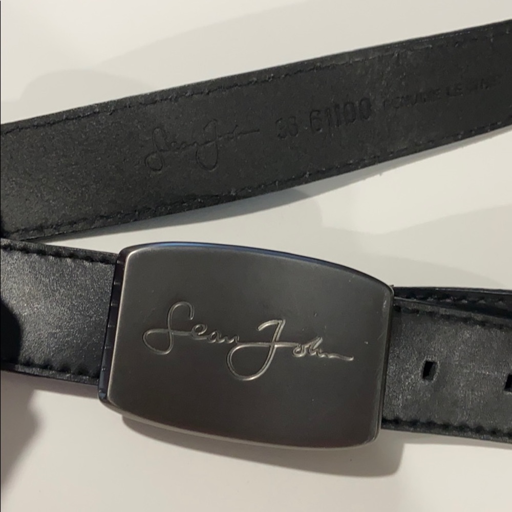 Men’s Black Leather Belt - Sean John